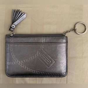 Coach Silver/Gray Wallet Key Card